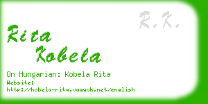 rita kobela business card